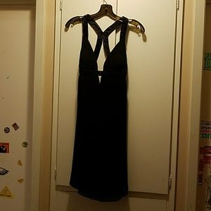 Black cut-out cocktail dress